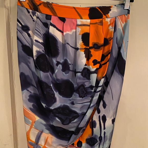 BCBG MaxAzria Silk Skirt Multicolor - Picture 1 of 3
